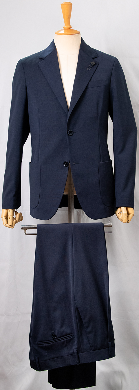 LARDINI ラルディーニ 3ピース スーツ 春夏シーズン 48 LARDINI ラルディーニ [春夏] スーツ ガーメントダイ ストレッチ